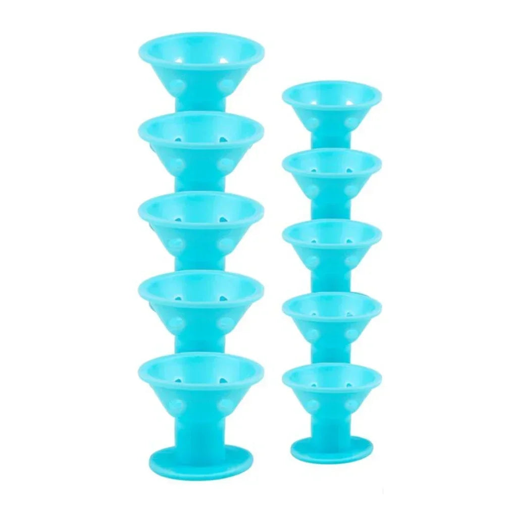 10Pcs/lot Heatless Hair Curlers