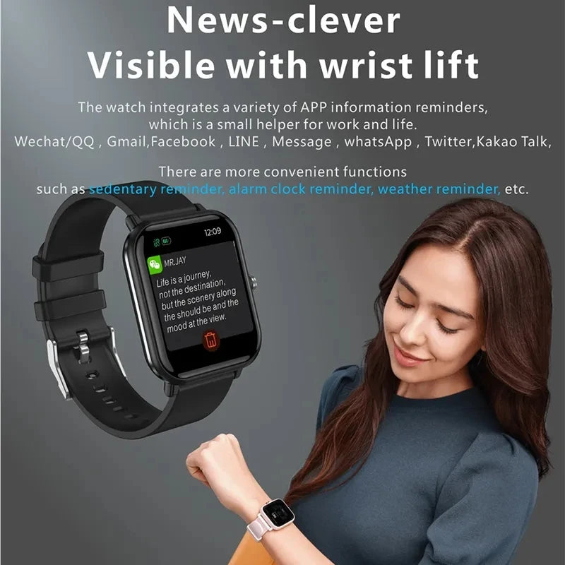 New Q9 Pro Smart Watch Body Temperature Monitor Music Control Sports Waterproof Smart Watch