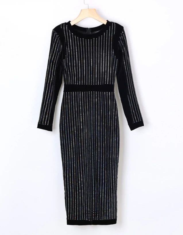 Women's Long Sleeved Party Evening Dress