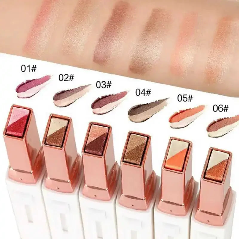 2 In 1 Double Color Gradient Velvet Eye Shadow Stick