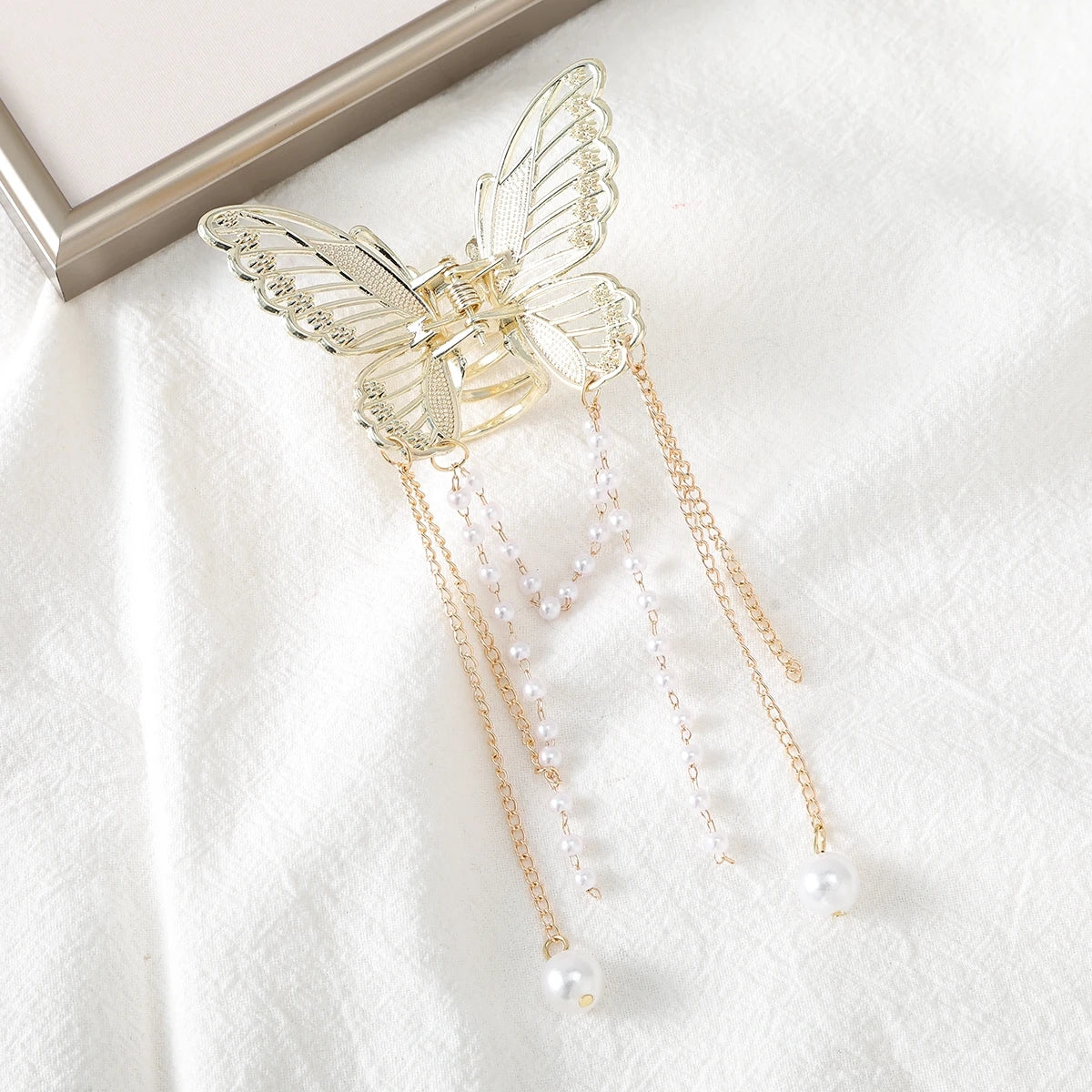 Girls Hairpin Hair Accessories Korean Butterfly Pearl Hair Clip