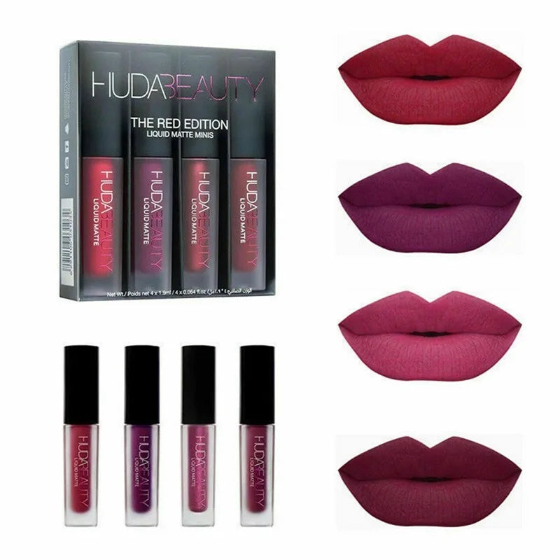 4PCS HUDA Lipsticks