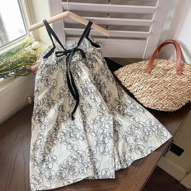 Children'S Summer Cotton Embroidered Hollow Dress