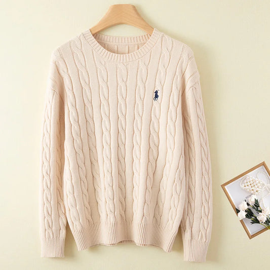 winter fashion cashmere embroidered pullover sweater