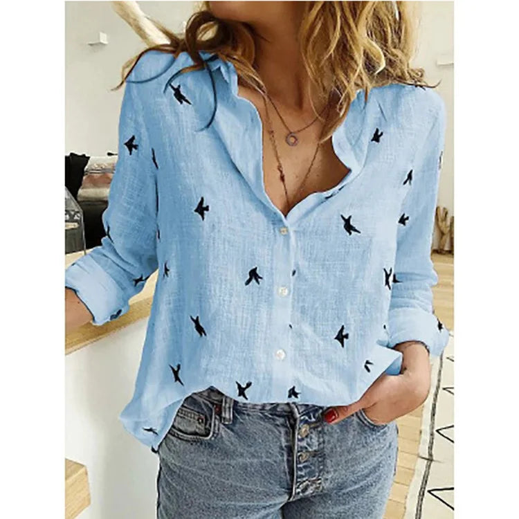 Summer Women Shirts Spring Cotton Linen