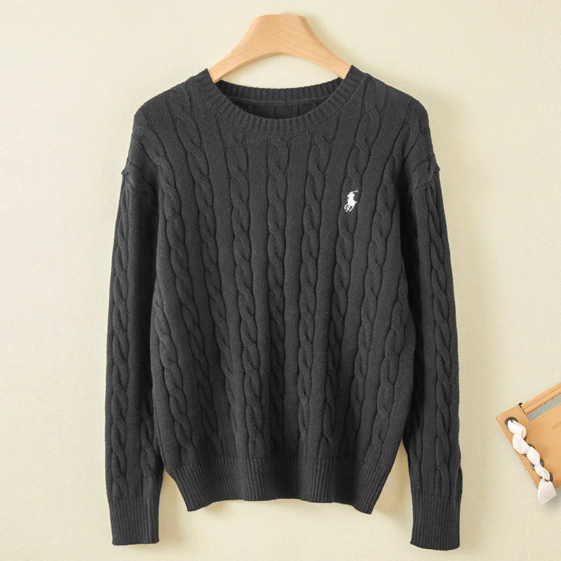 winter fashion cashmere embroidered pullover sweater