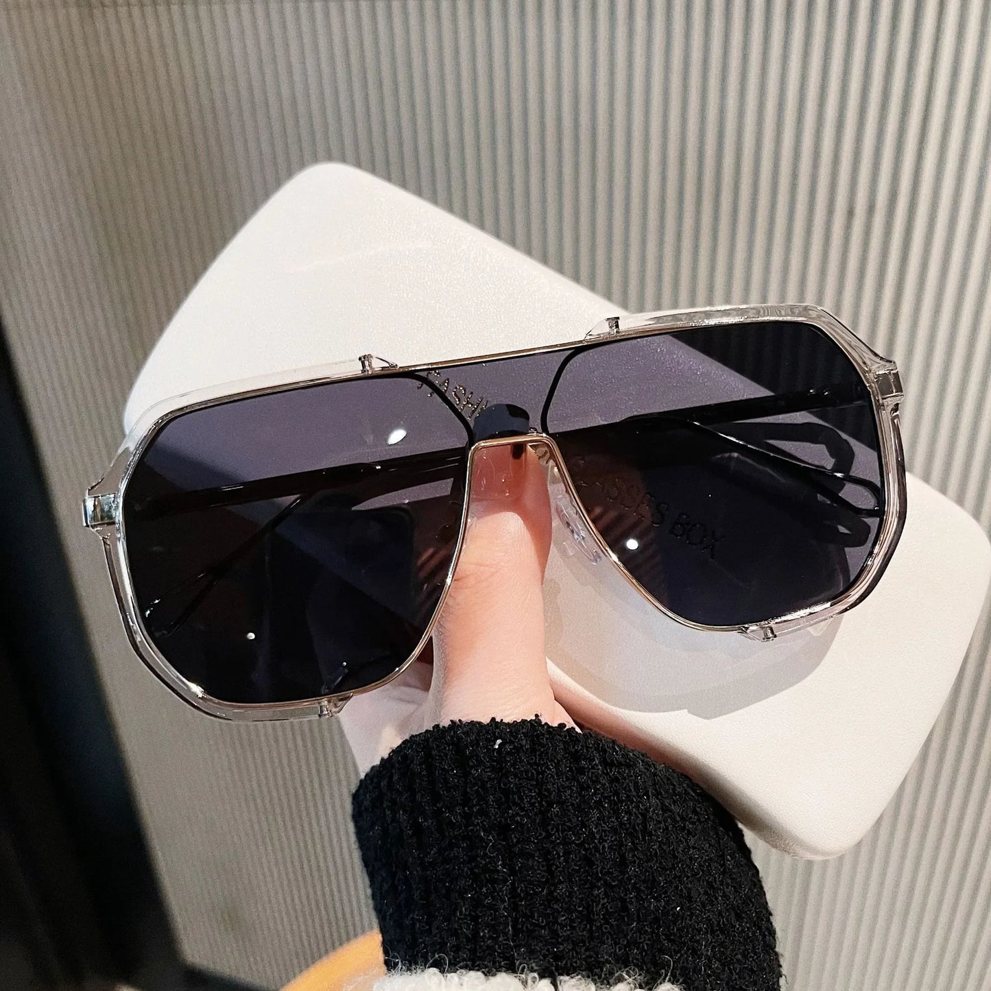 Oversized Sunglasses Women UV400 Punk Glasses Trending Female