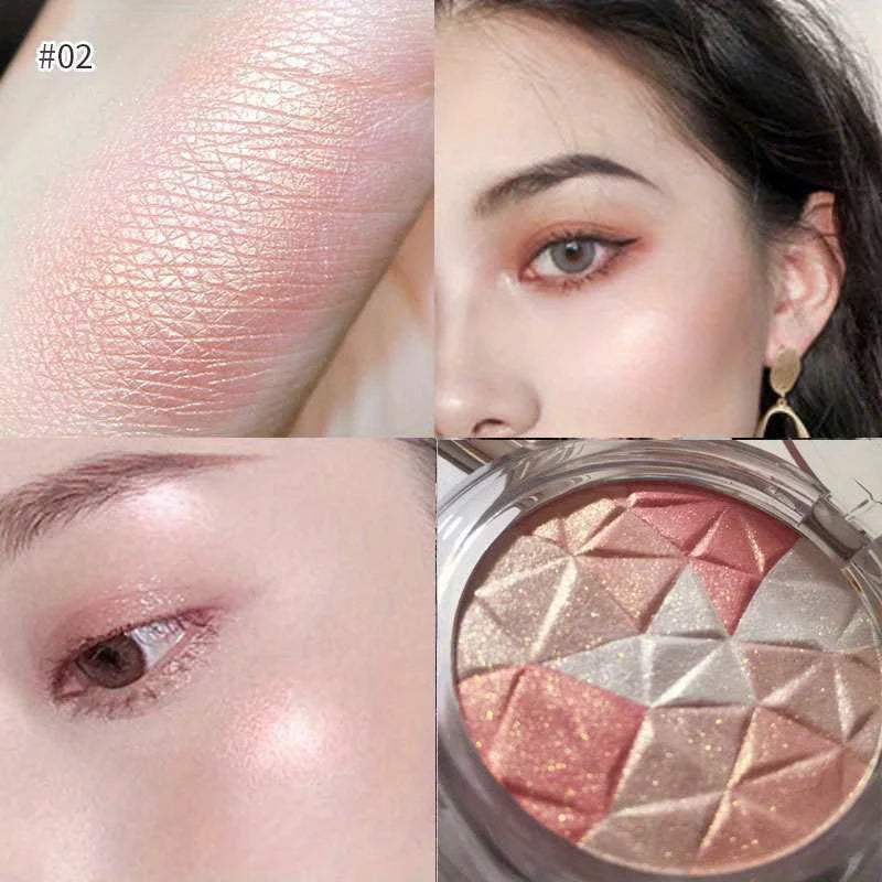 Luxe Glow Highlighter and Bronzer Palette for Face Body Long-Lasting