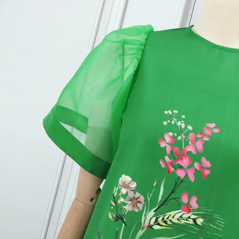 Floral print party wear dress