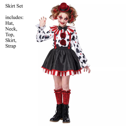 European and American Halloween Clown Costume Performance Costumes Circus Cosplay Party Role Play Clown Suit