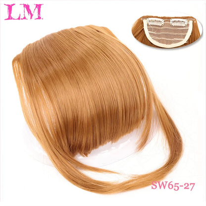 Fiber Brown Women Clip-In Full Bangs With Fringe Of Hair 6 Inch
