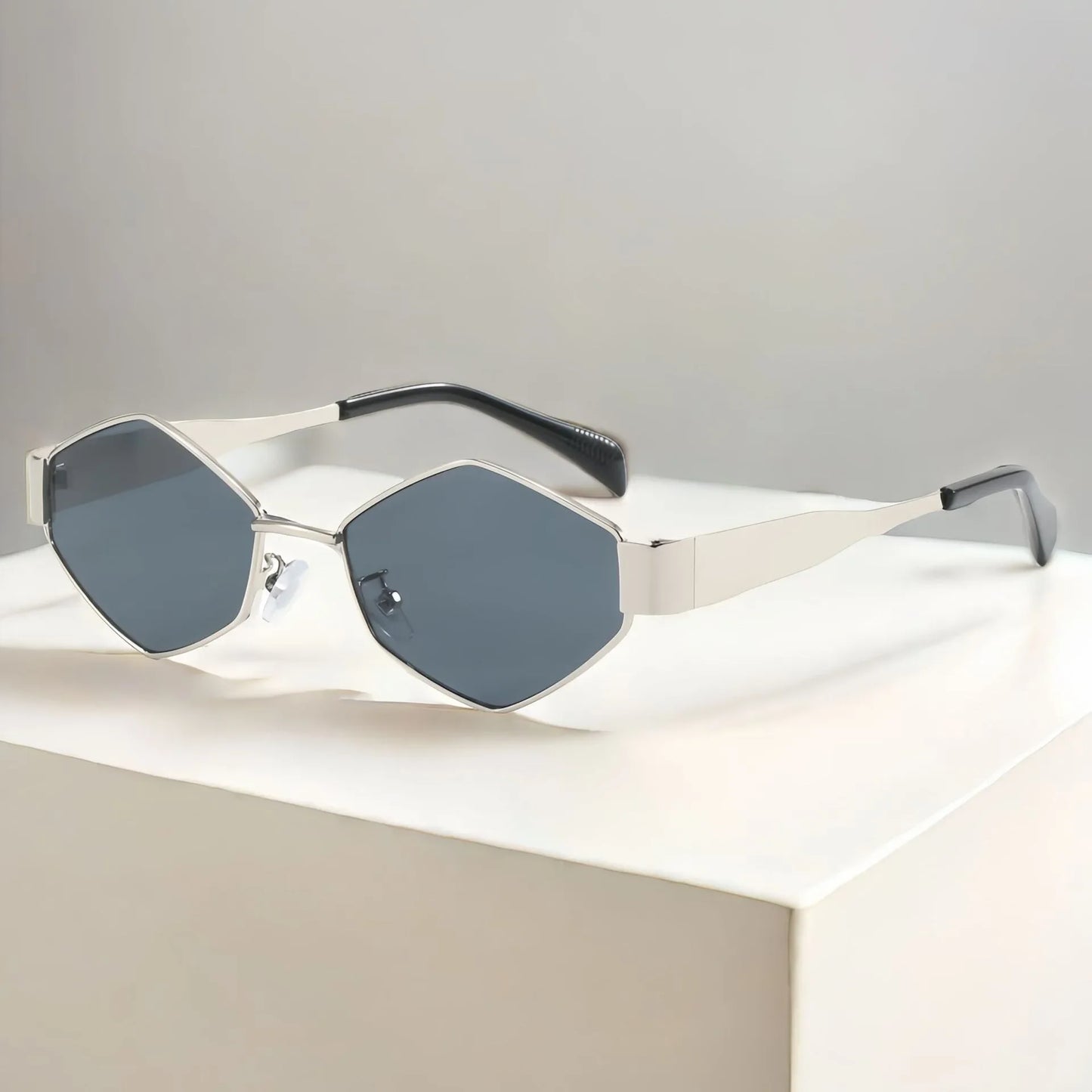 Luxury Brand Design Unique Polygon Sun Glasses