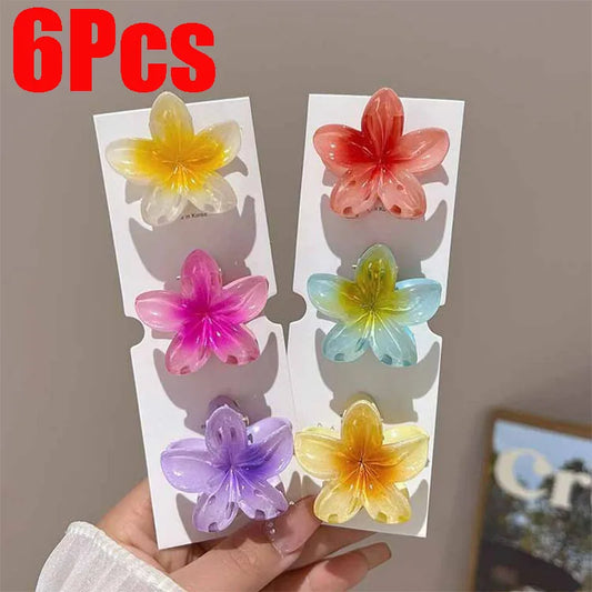 6Pcs Flower Hair Clawsclip