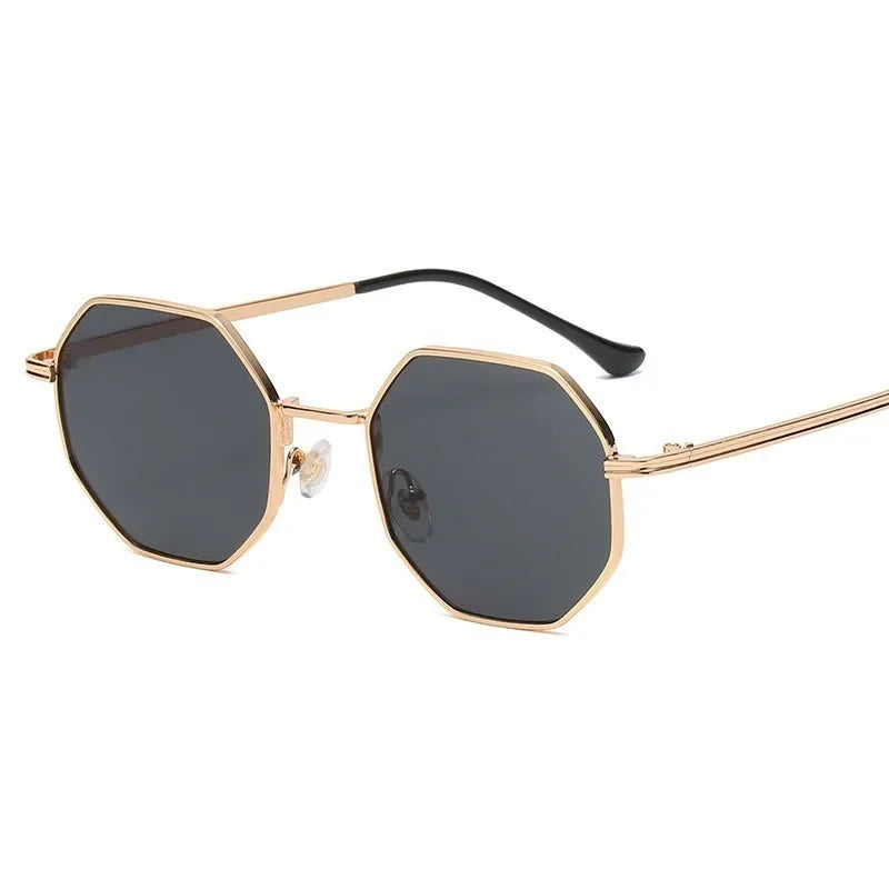 New Polygonal Metal Sunglasses Retro Ladies Glasses