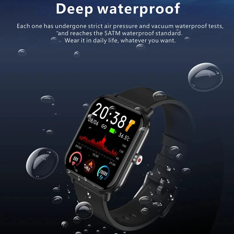 New Q9 Pro Smart Watch Body Temperature Monitor Music Control Sports Waterproof Smart Watch