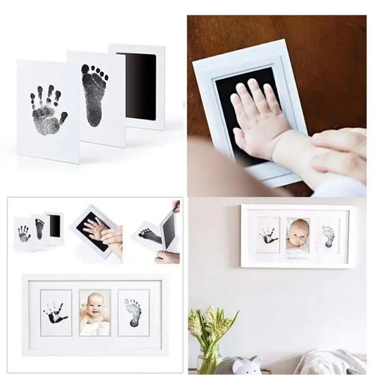 Baby Handprint and Footprint Imprint Kit with Safe Ink Pad