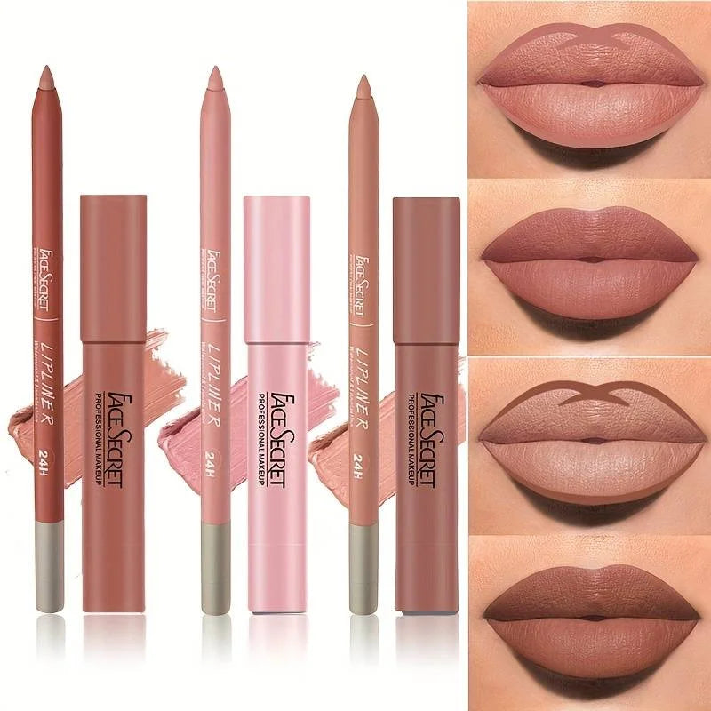 Matte Lipliner & Lipstick Set ,Waterproof