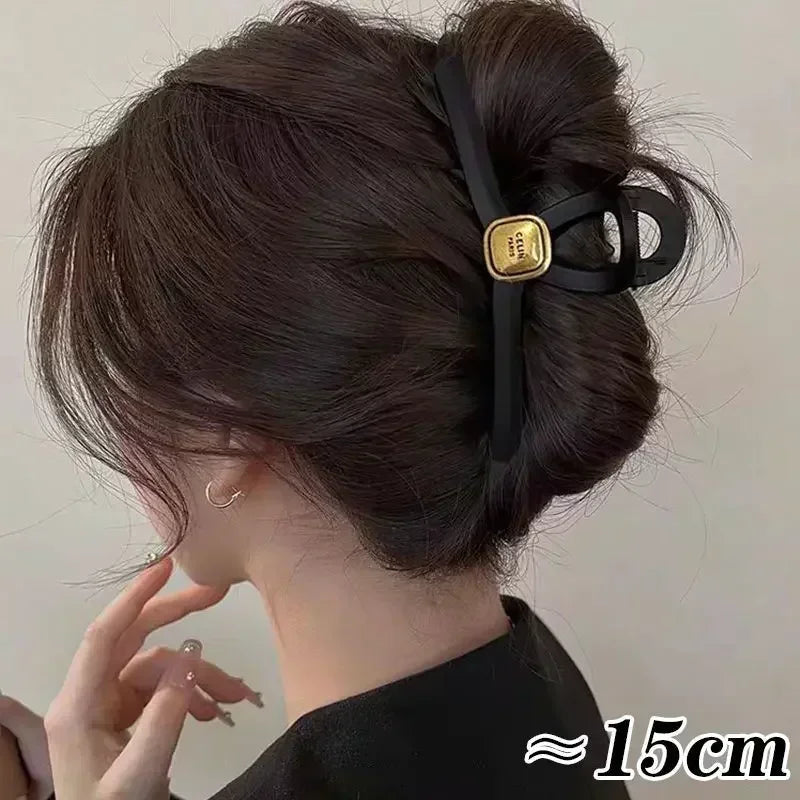 Matte Black Hair Clip For Women