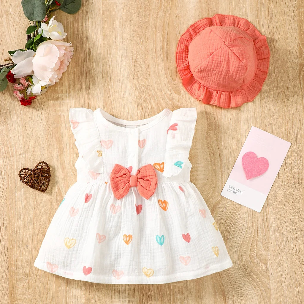 2PCS Dress Clothes Set Newborn Baby Girl