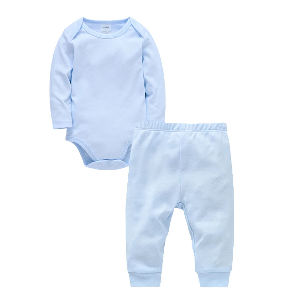 2 Pieces Set 100% Cotton Baby Rompers