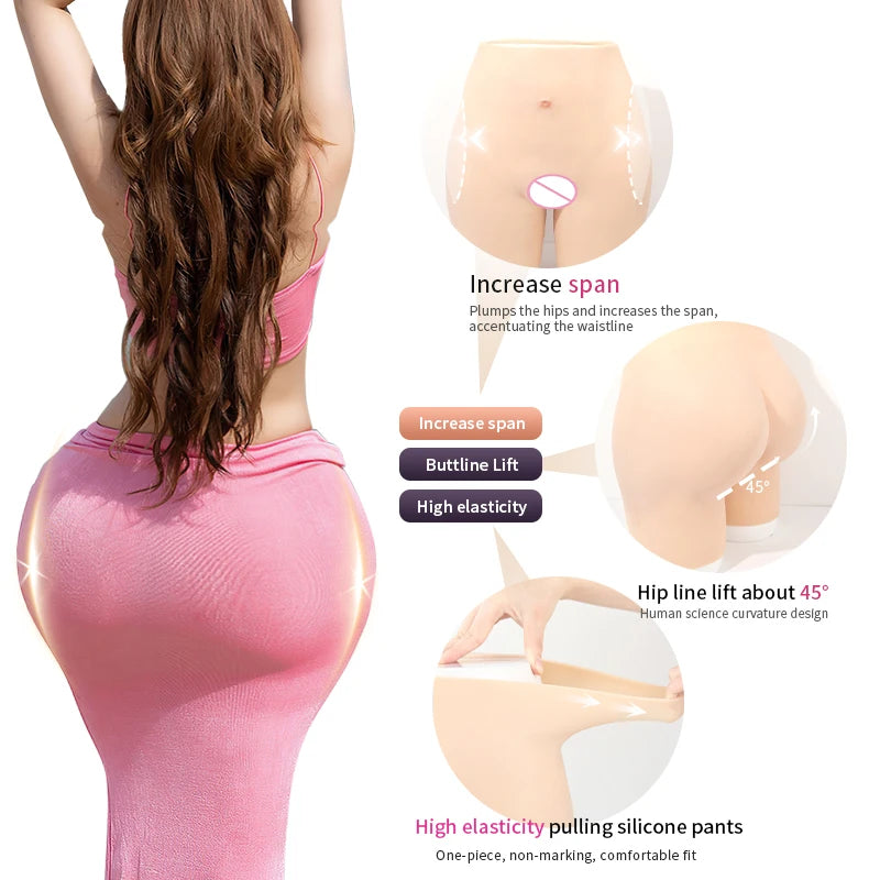 Silicone Women Realistic Sexy Butt Enhancement Padding Panties Shape-wear