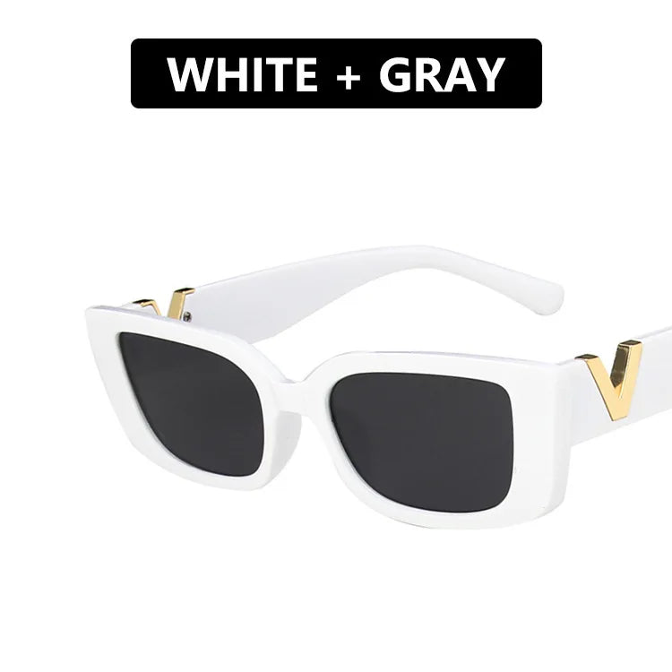 Retro Rectangle Sunglasses Women