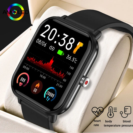 New Q9 Pro Smart Watch Body Temperature Monitor Music Control Sports Waterproof Smart Watch