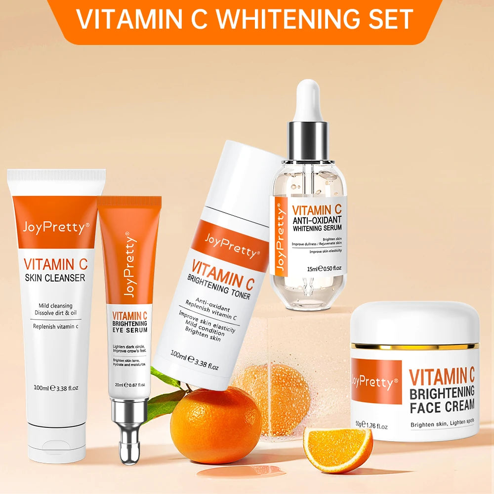 JoyPretty Vitamin C Face Skin Care Kit 5Pcs set