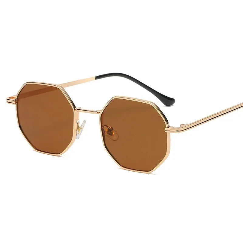 New Polygonal Metal Sunglasses Retro Ladies Glasses