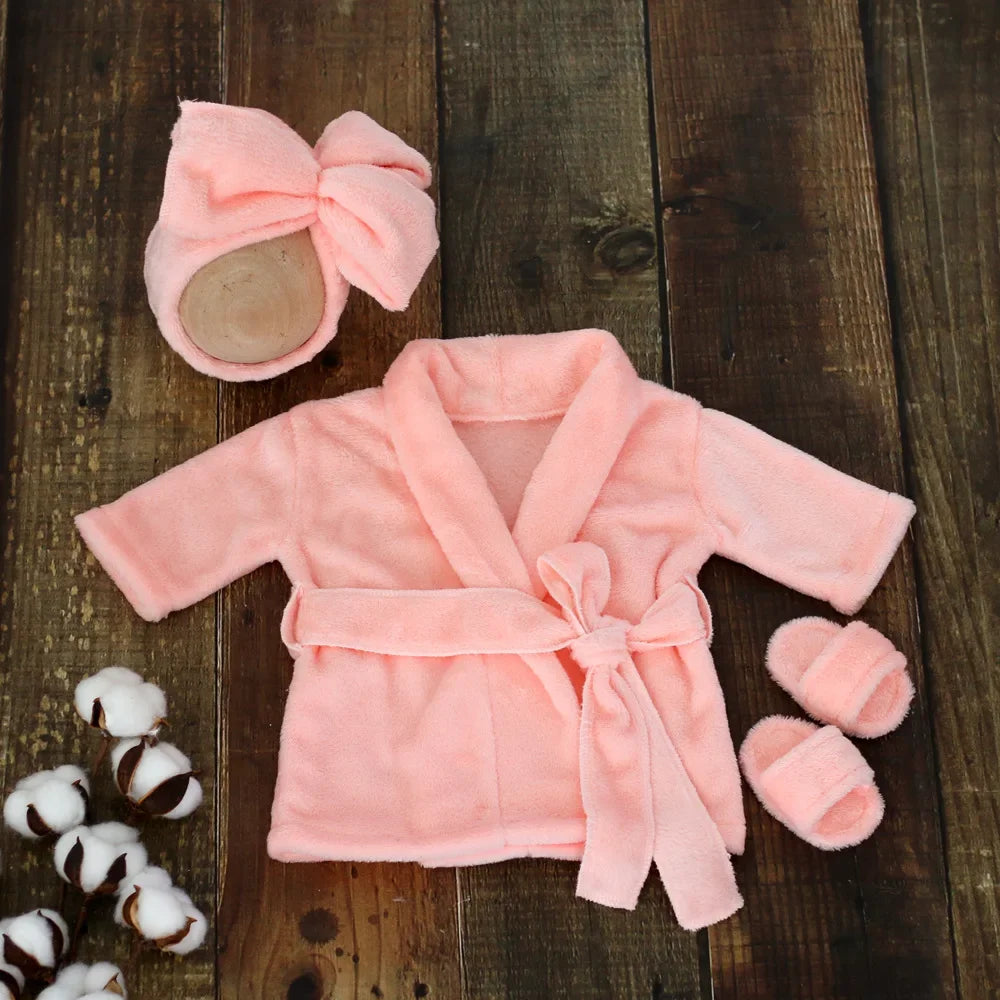 Newborn Bathrobe Pajamas Photography Clothing Set