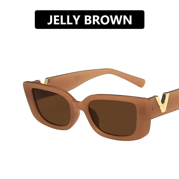 Retro Rectangle Sunglasses Women