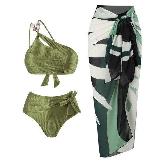 Beach Vacation Summer Swimsuit Skirt Split Swimsuit