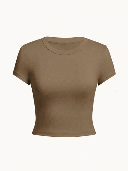 Solid Crop Tops Short