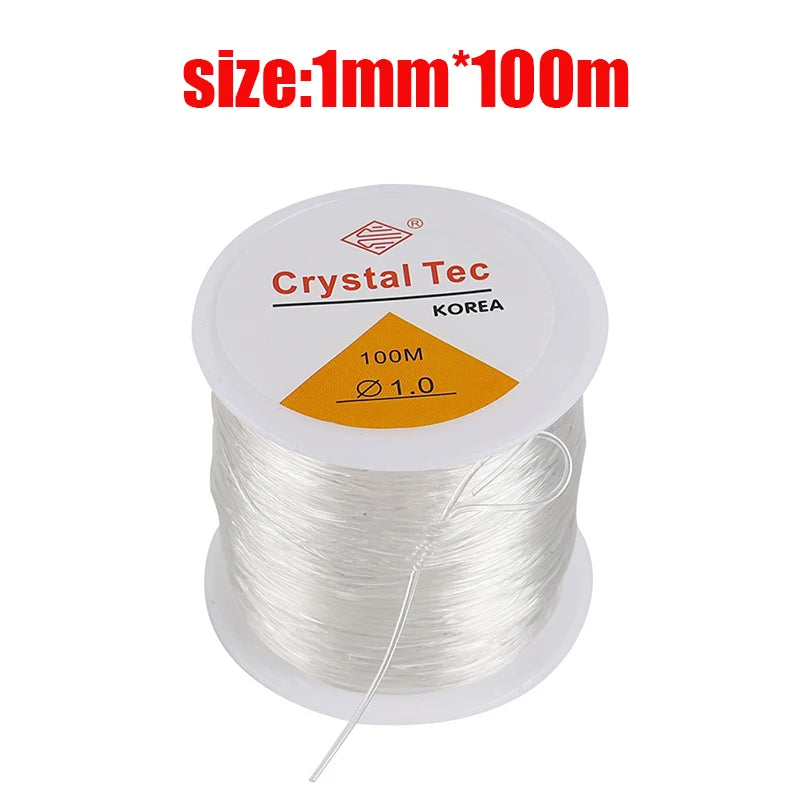 Thickness 0.4-1.2mm Elastic Cord String Transparent Elastic Thread For Jewellery Making Diy