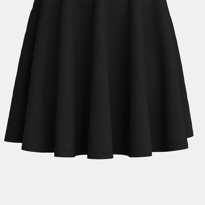Black Long Sleeve Round-Neck Mini Shift Casual Dresses
