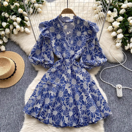 Summer Hollow Out Embroidery Cotton Dress