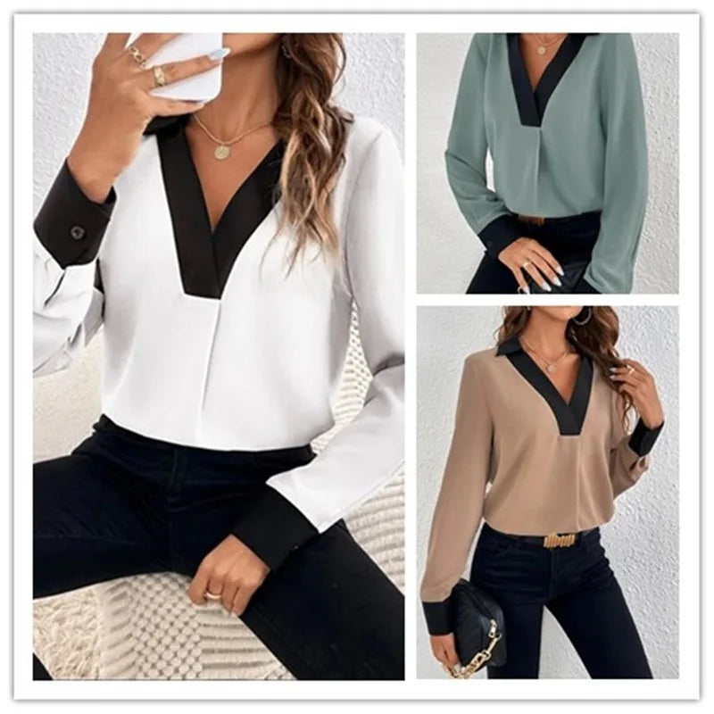 Elegant Office Lady Blouse Tops