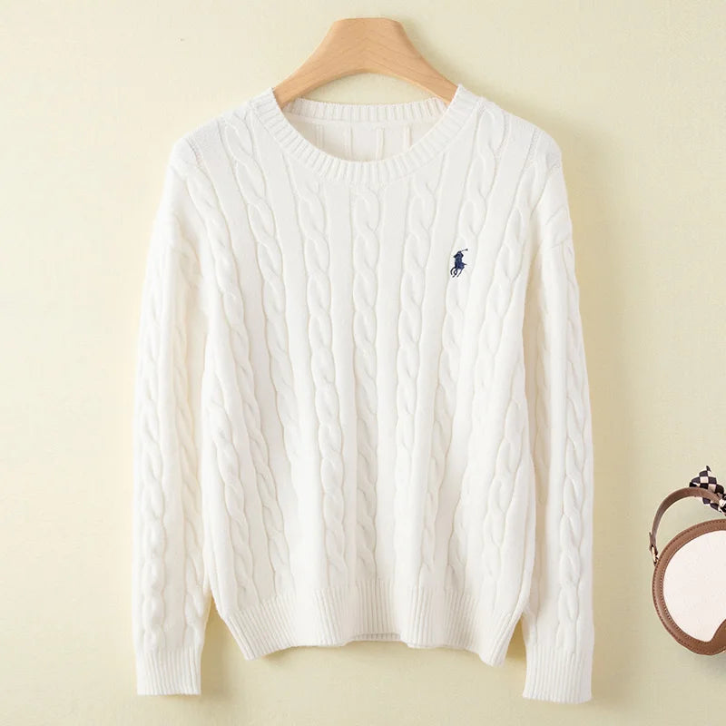 winter fashion cashmere embroidered pullover sweater