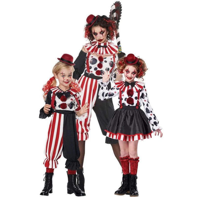 European and American Halloween Clown Costume Performance Costumes Circus Cosplay Party Role Play Clown Suit