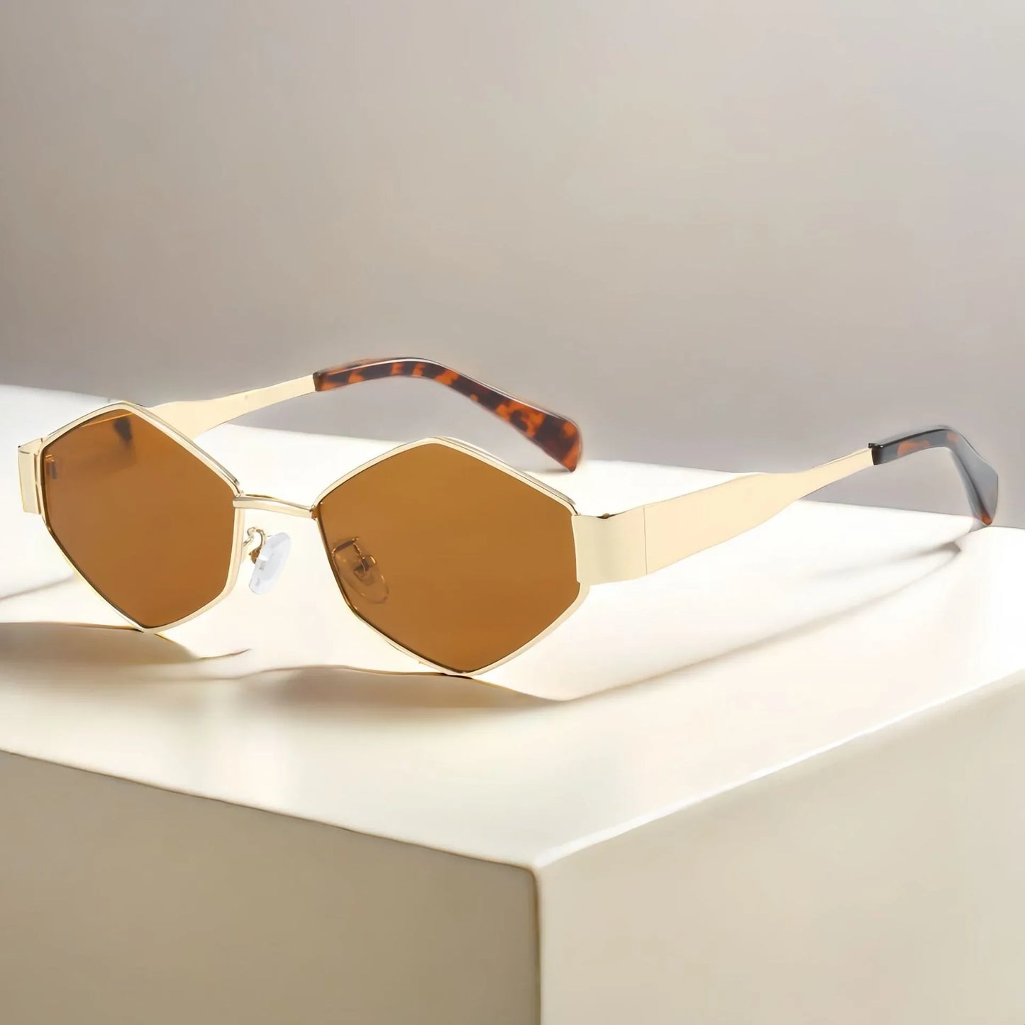 Luxury Brand Design Unique Polygon Sun Glasses