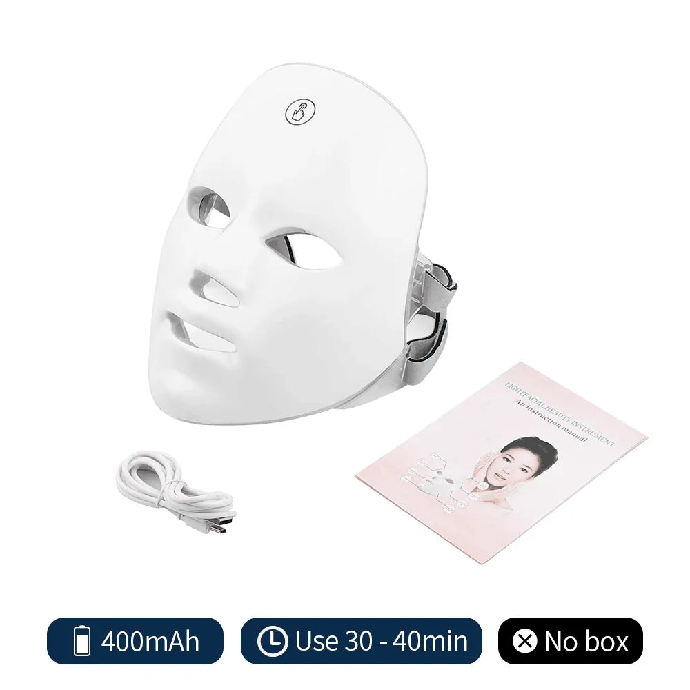 LED Photon Therapy Skin Rejuvenation Anti Acne Wrinkle Removal Beauty Mask