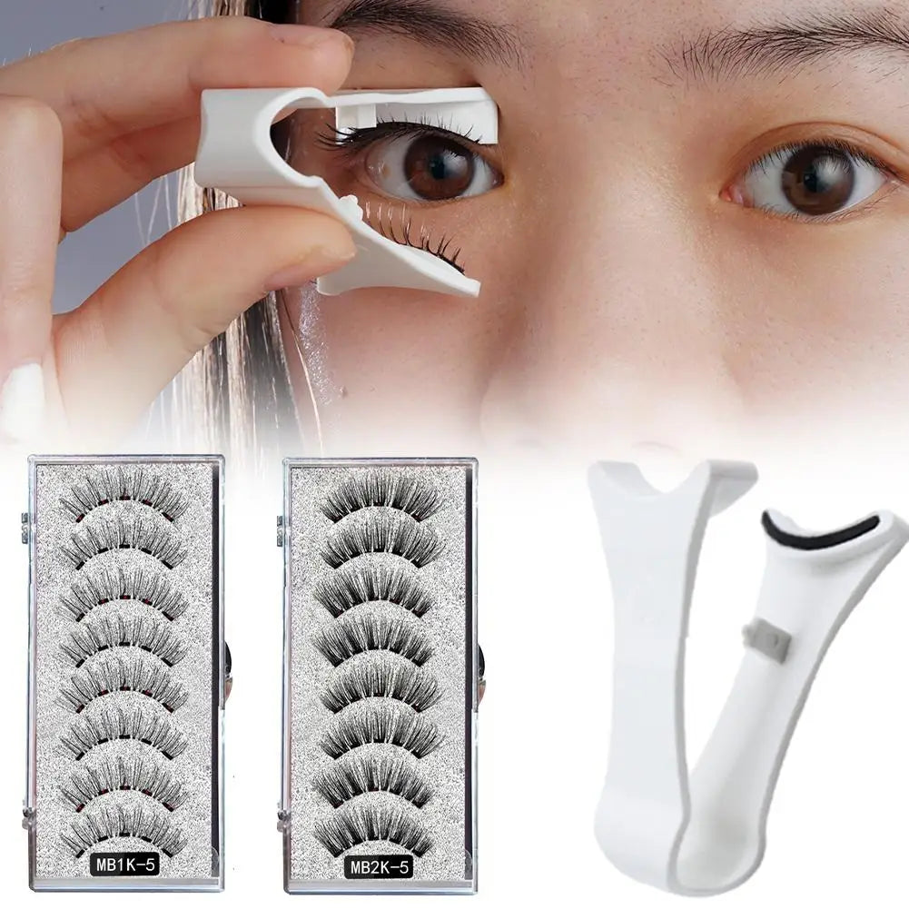 3D Natural Magnetic Eyelashes,With 5 Magnetic Lashes