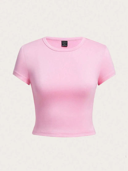 Solid Crop Tops Short