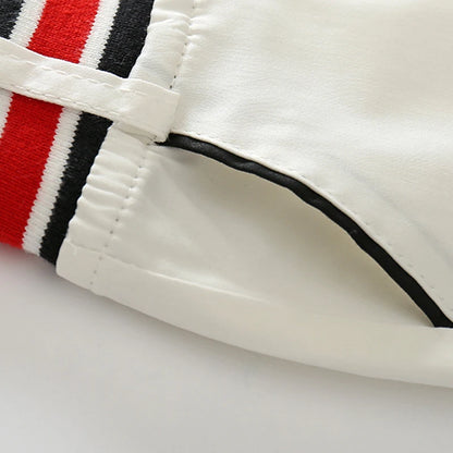 Summer Boys Clothing Set Cotton Striped Short Sleeve
