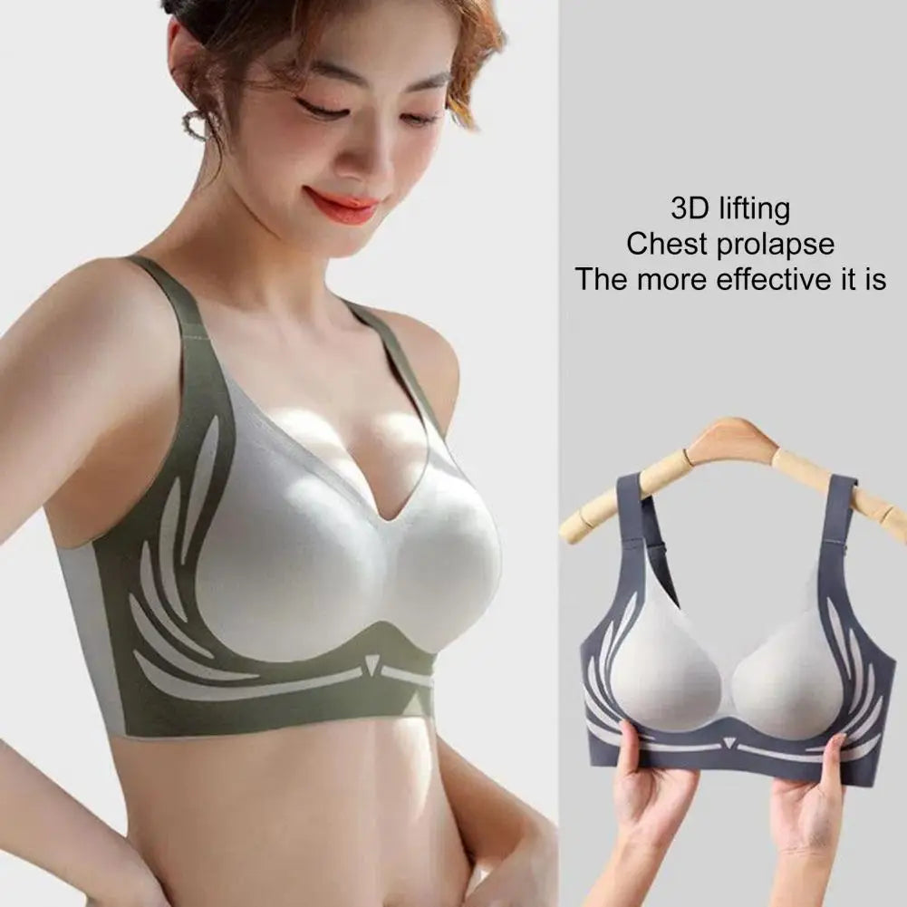 Ultimate Support Comfort Wireless Shockproof Sports Bra with Elastic Shoulder strap