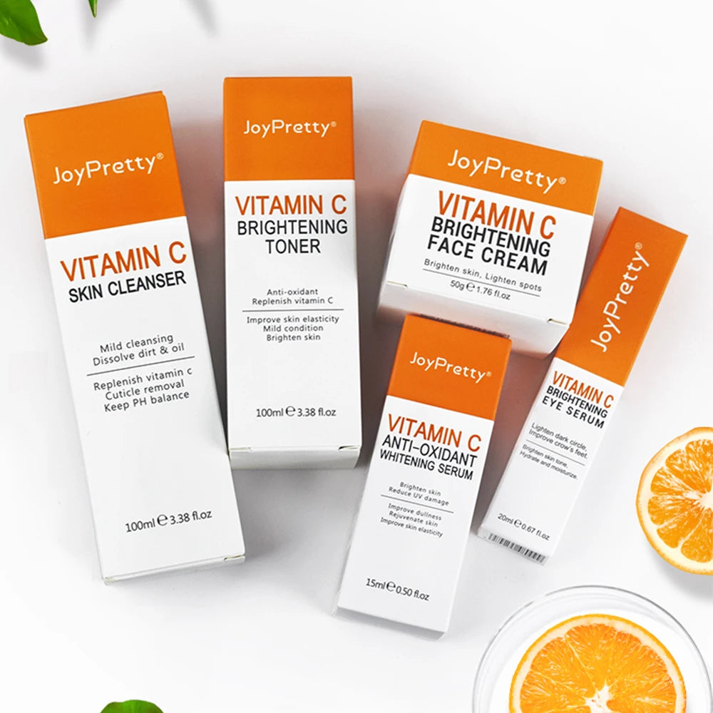 JoyPretty Vitamin C Face Skin Care Kit 5Pcs set