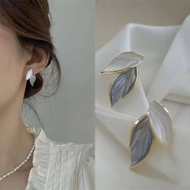 925 Silver Needle Korean Fashion Pearl Tassel Earrings