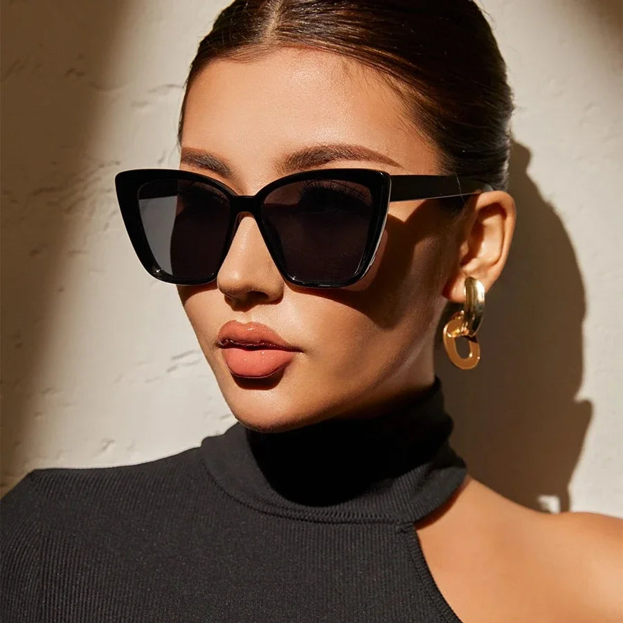 New Vintage Cat Eye Sunglasses Women Square