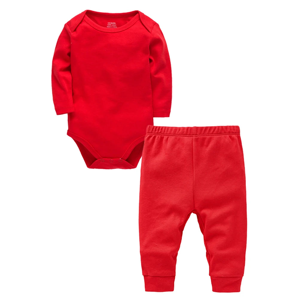 2 Pieces Set 100% Cotton Baby Rompers