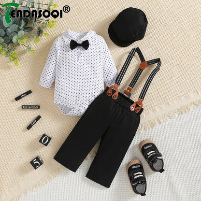 3-24M Infant Baby Boys Gentleman Kids Clothes Sets 3Pcs